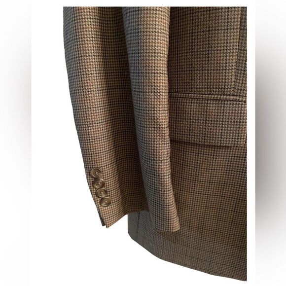 Ralph Lauren Pure New Wool Mens Sport Jacket Canada Brown Tartan Place Size 39R - Picture 5 of 12